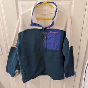 Cotopaxi Abrazo Half-Zip Fleece - Teal and Cream